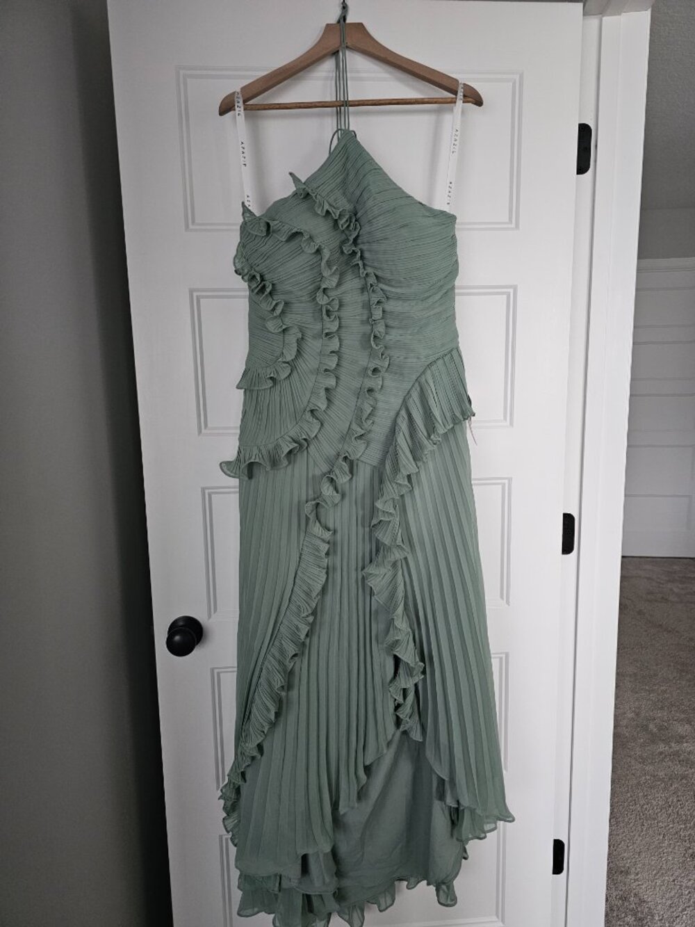Azazie Hatsu Matcha Maxi Dress Size 10 - Picture 3 of 10